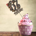 57. Geburtstag Muffin Geburtstagskuchen Happy Birthday