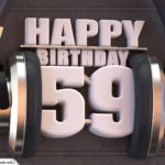 59. Geburtstag Karte Happy Birthday Kopfhörer