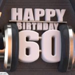60. Geburtstag Karte Happy Birthday Kopfhörer