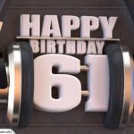 61. Geburtstag Karte Happy Birthday Kopfhörer