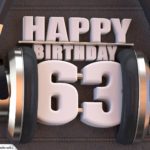 63. Geburtstag Karte Happy Birthday Kopfhörer