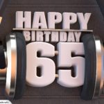 65. Geburtstag Karte Happy Birthday Kopfhörer