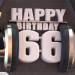 66. Geburtstag Karte Happy Birthday Kopfhörer