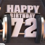72. Geburtstag Karte Happy Birthday Kopfhörer