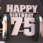75. Geburtstag Karte Happy Birthday Kopfhörer