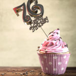 76. Geburtstag Muffin Geburtstagskuchen Happy Birthday