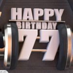 77. Geburtstag Karte Happy Birthday Kopfhörer