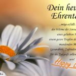 Dein heutiger Ehrentag - Liebe Wünsche zum Geburtstag mit Gänseblümchen