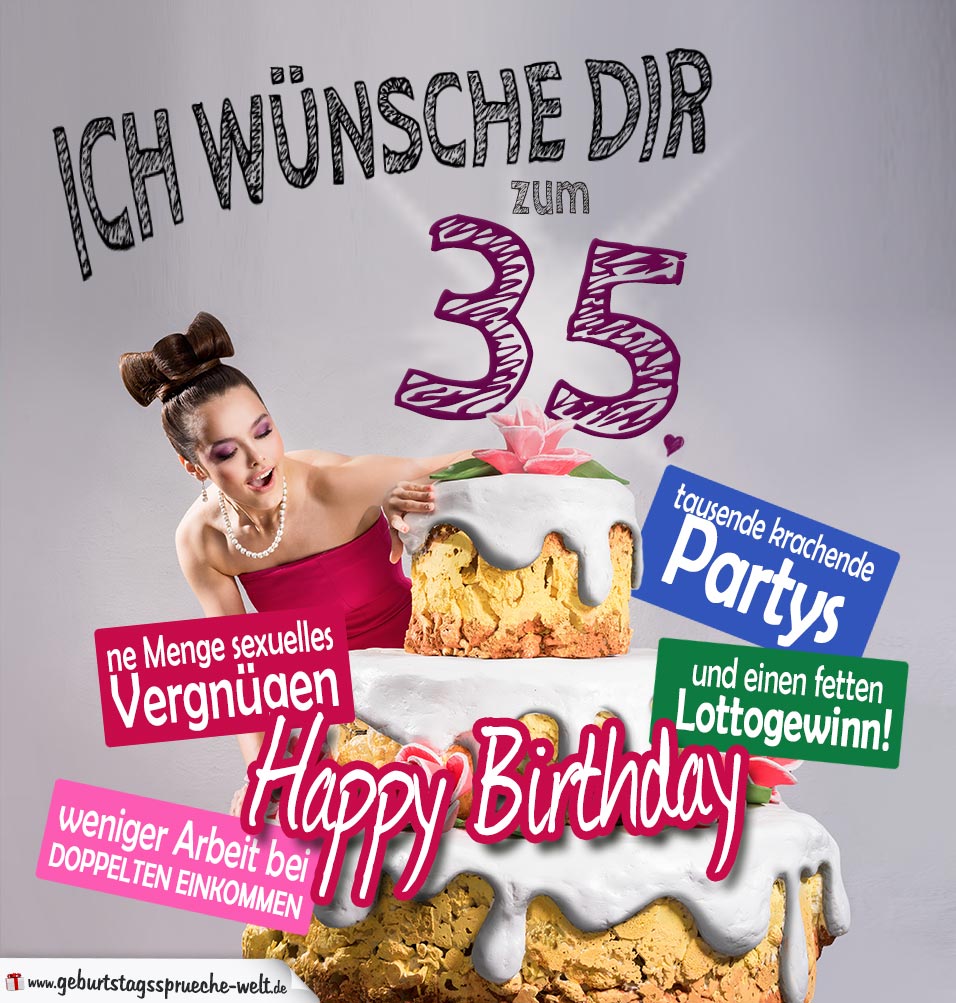 49+ Sprueche zum 35 geburtstag frau ideas