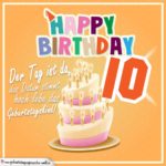10. Geburtstag Geburtstagssprüche Happy Birthday Geburtstagskind
