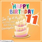11. Geburtstag Geburtstagssprüche Happy Birthday Geburtstagskind