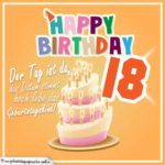18. Geburtstag Geburtstagssprüche Happy Birthday Geburtstagskind
