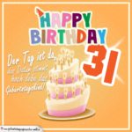 31. Geburtstag Geburtstagssprüche Happy Birthday Geburtstagskind