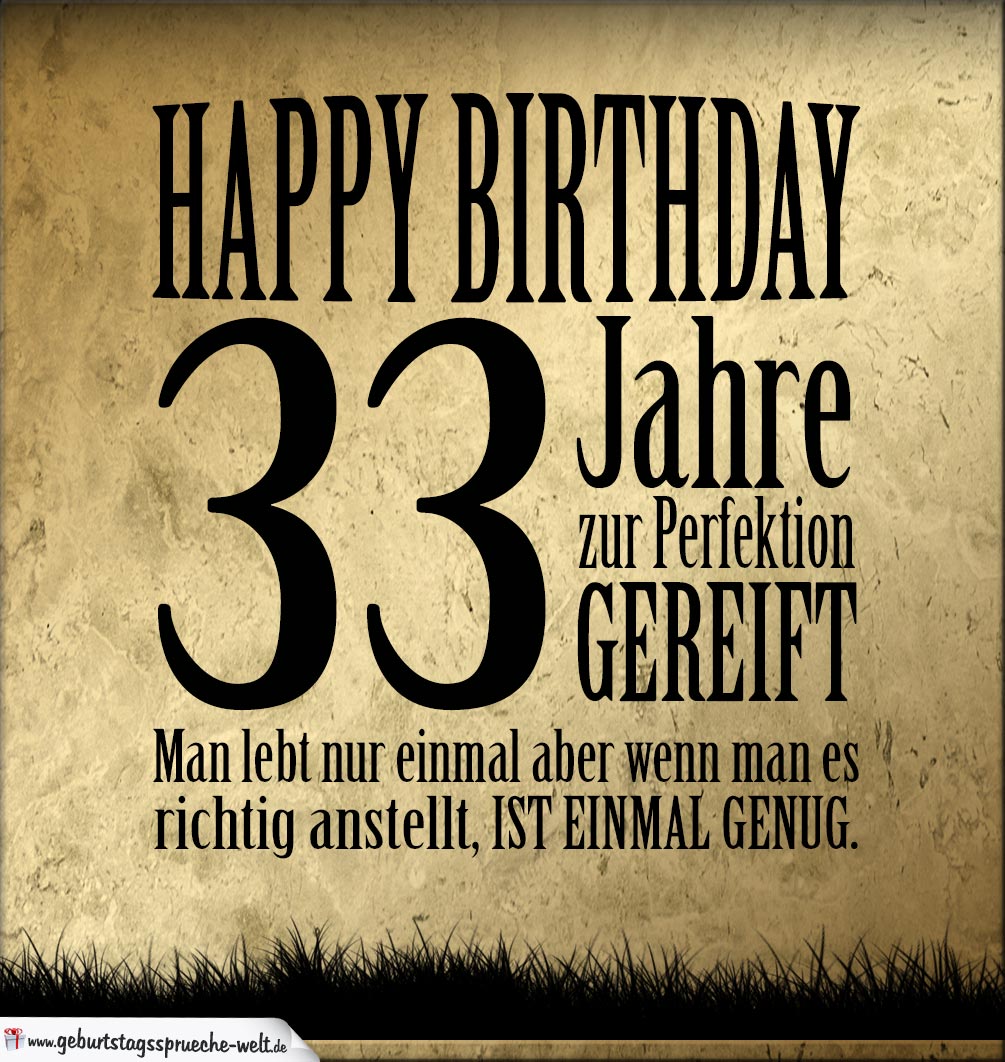 33 Geburtstag Retro Geburtstagskarte Geburtstagsspruche Welt