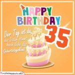 35. Geburtstag Geburtstagssprüche Happy Birthday Geburtstagskind