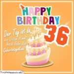 36. Geburtstag Geburtstagssprüche Happy Birthday Geburtstagskind
