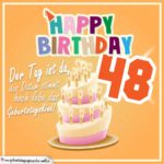48. Geburtstag Geburtstagssprüche Happy Birthday Geburtstagskind