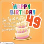 49. Geburtstag Geburtstagssprüche Happy Birthday Geburtstagskind