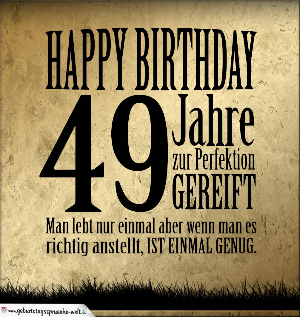 49. Geburtstag Retro Geburtstagskarte - Geburtstagssprüche-Welt