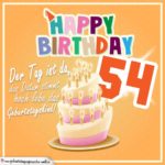 54. Geburtstag Geburtstagssprüche Happy Birthday Geburtstagskind