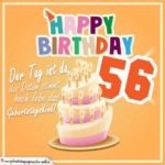 56. Geburtstag Geburtstagssprüche Happy Birthday Geburtstagskind