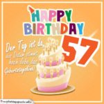 57. Geburtstag Geburtstagssprüche Happy Birthday Geburtstagskind