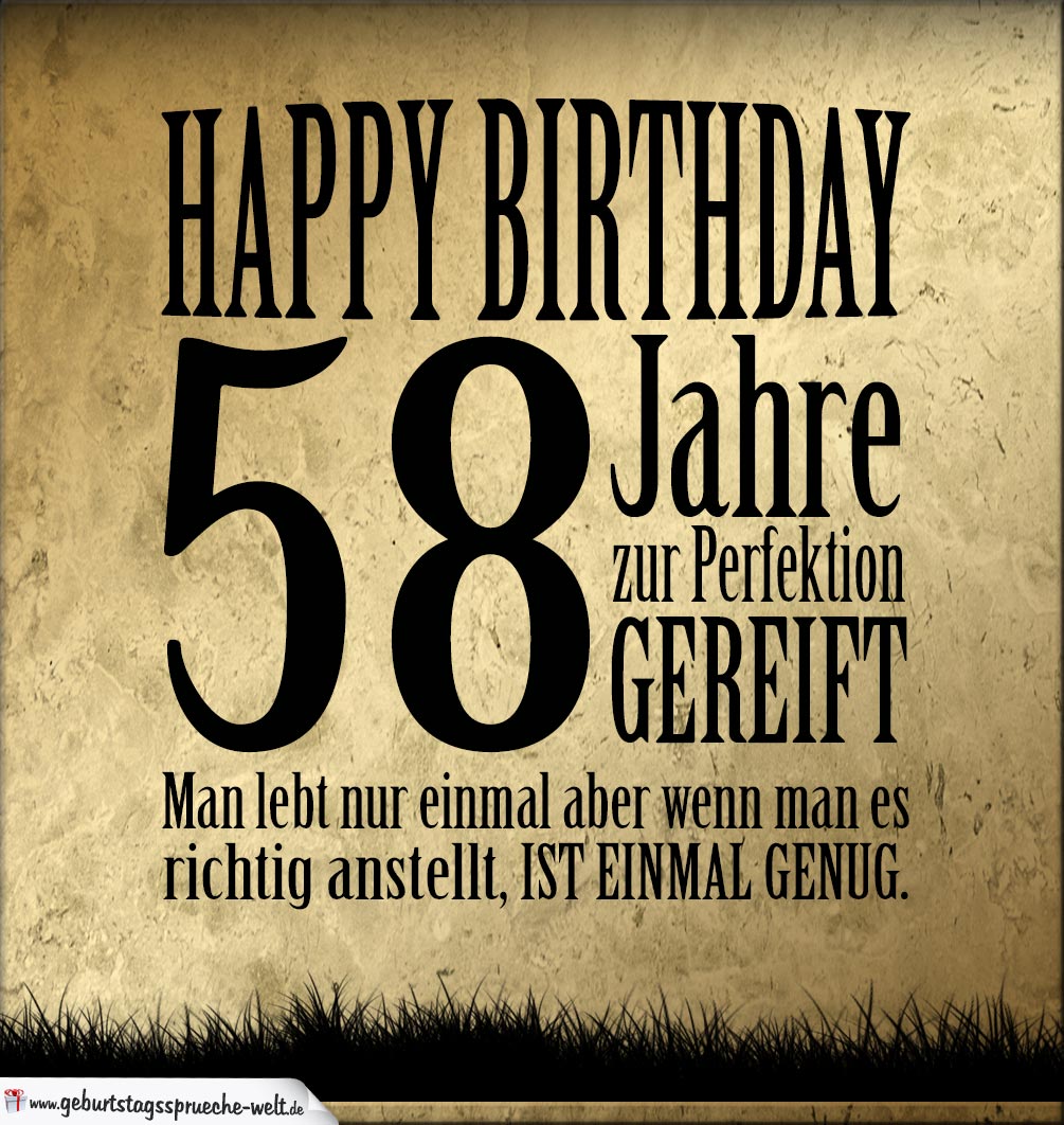 37++ 39 jahre geburtstag sprueche , 58. Geburtstag Retro Geburtstagskarte GeburtstagssprücheWelt