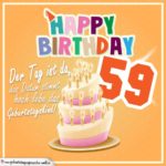 59. Geburtstag Geburtstagssprüche Happy Birthday Geburtstagskind