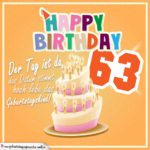 63. Geburtstag Geburtstagssprüche Happy Birthday Geburtstagskind