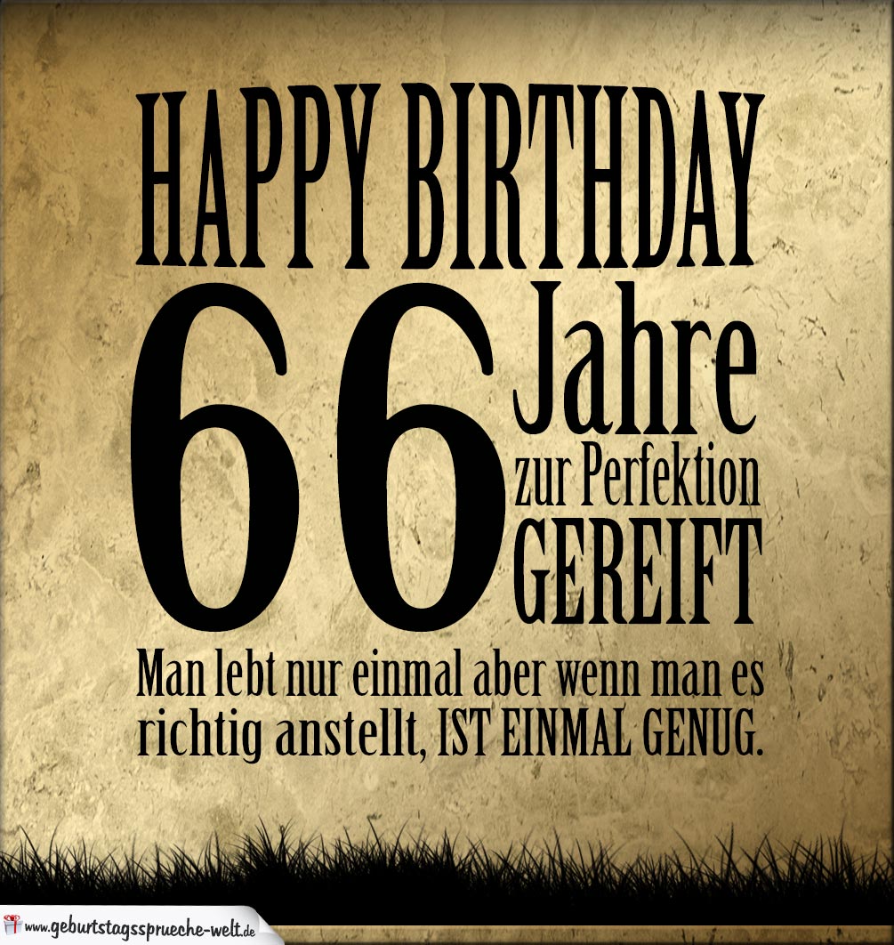 66. Geburtstag Retro Geburtstagskarte - Geburtstagssprüche-Welt
