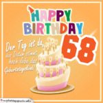 68. Geburtstag Geburtstagssprüche Happy Birthday Geburtstagskind