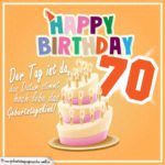 70. Geburtstag Geburtstagssprüche Happy Birthday Geburtstagskind