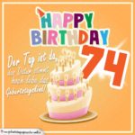 74. Geburtstag Geburtstagssprüche Happy Birthday Geburtstagskind