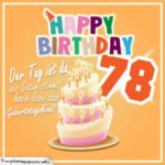 78. Geburtstag Geburtstagssprüche Happy Birthday Geburtstagskind
