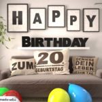 Happy Birthday 20 Jahre Wohnzimmer - Sofa mit Kissen und Spruch.jpg