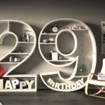 Kostenlose Geburtstagskarte Happy Birthday mit Spruch zum 29. Geburtstag