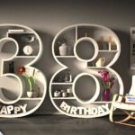 Kostenlose Geburtstagskarte Happy Birthday mit Spruch zum 38. Geburtstag