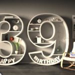 Kostenlose Geburtstagskarte Happy Birthday mit Spruch zum 39. Geburtstag