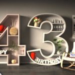 Kostenlose Geburtstagskarte Happy Birthday mit Spruch zum 43. Geburtstag