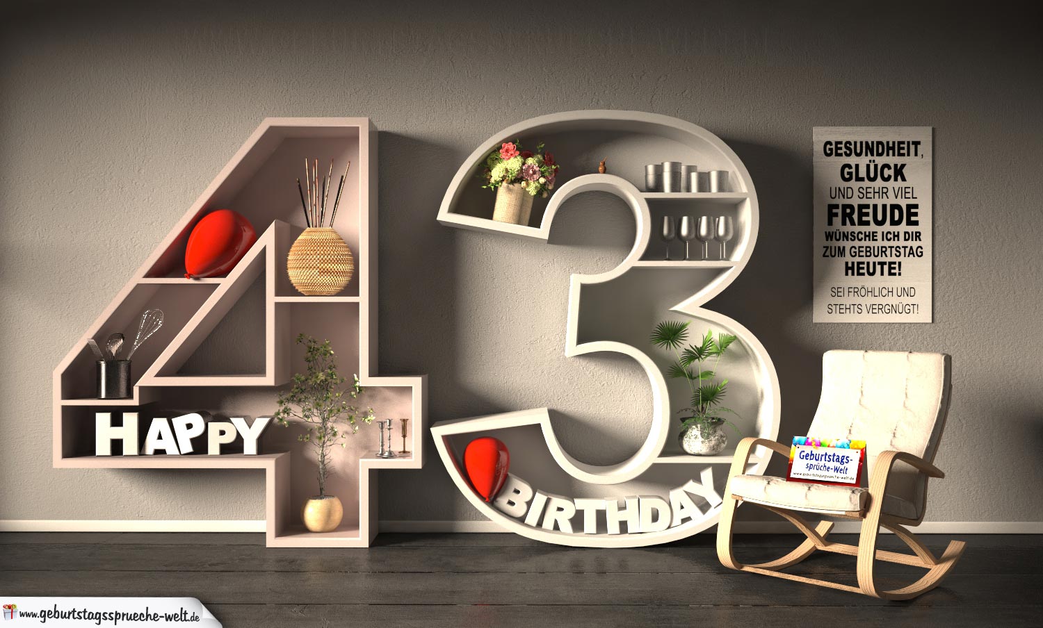 Kostenlose Geburtstagskarte Happy Birthday Mit Spruch Zum 43 Kostenlose Geburtstagskarte Happy Birthday Mit Spruch Zum 43