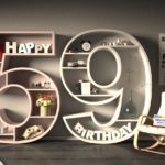 Kostenlose Geburtstagskarte Happy Birthday mit Spruch zum 59. Geburtstag