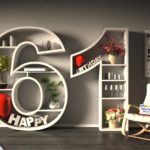 Kostenlose Geburtstagskarte Happy Birthday mit Spruch zum 61. Geburtstag
