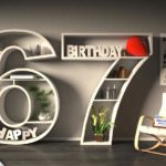 Kostenlose Geburtstagskarte Happy Birthday mit Spruch zum 67. Geburtstag