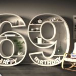 Kostenlose Geburtstagskarte Happy Birthday mit Spruch zum 69. Geburtstag