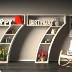 Kostenlose Geburtstagskarte Happy Birthday mit Spruch zum 77. Geburtstag