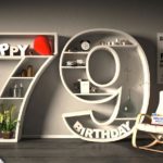 Kostenlose Geburtstagskarte Happy Birthday mit Spruch zum 79. Geburtstag