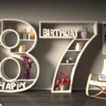 Kostenlose Geburtstagskarte Happy Birthday mit Spruch zum 87. Geburtstag