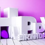 3D Happy Birthday Schriftzug mit Luftballon - 60 Geburtstag